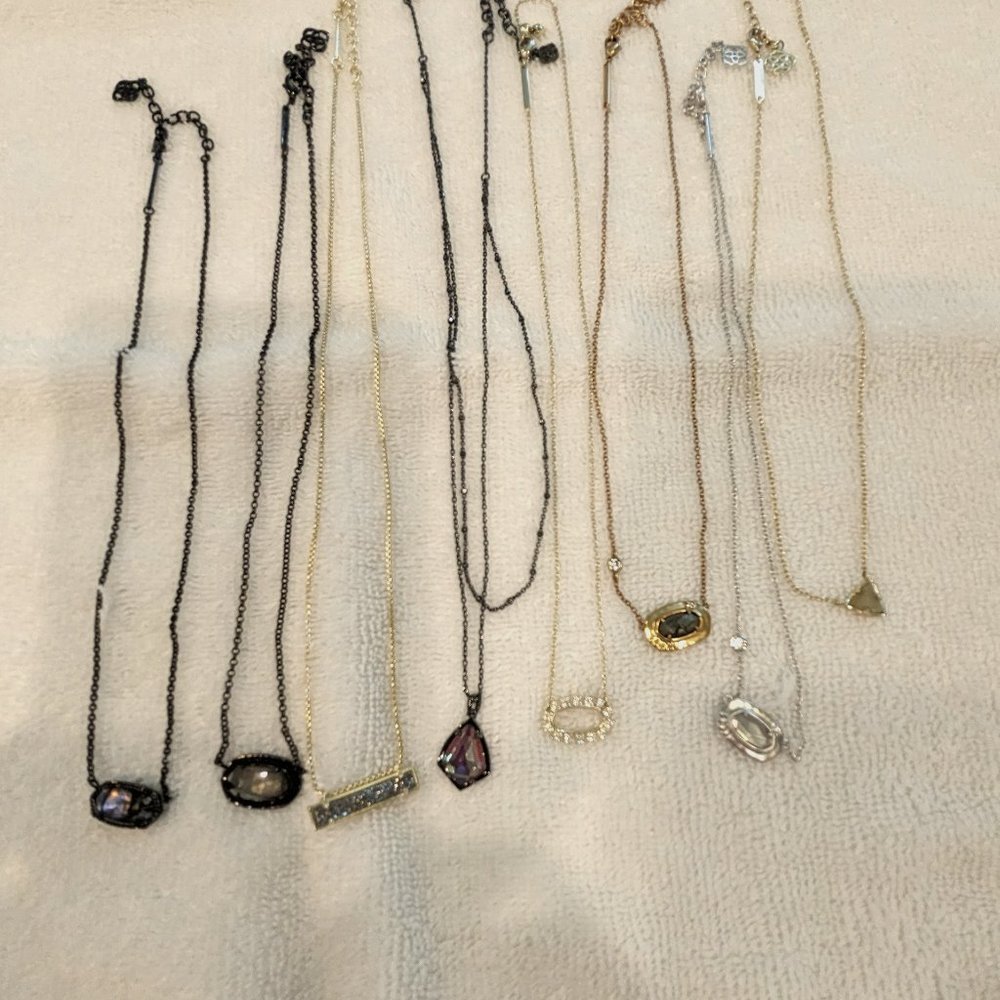 Nice Kendra Scott lot. Eight Necklaces. SOLD AS A LOT ONLY